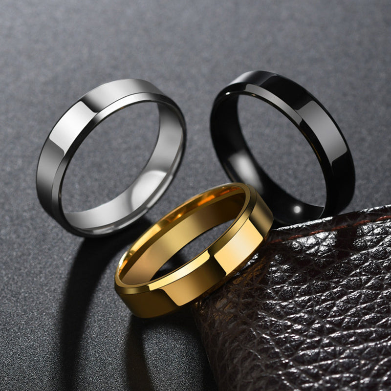 Alternate view: Unisex gold stainless ring
