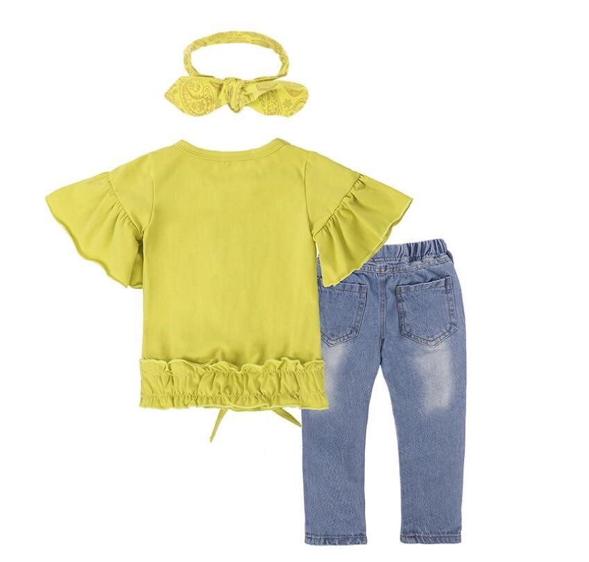 Girls letter tee & jeans set