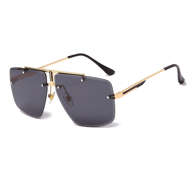 Unisex whole gray flakes frameless sunglasses