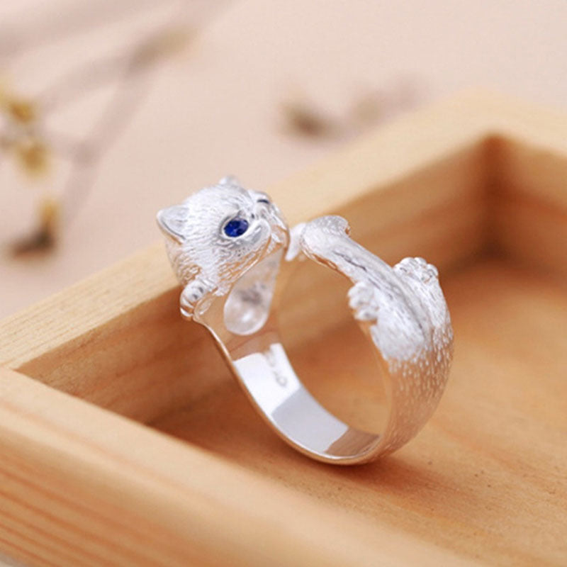 Alternate view: Women's cat open ring