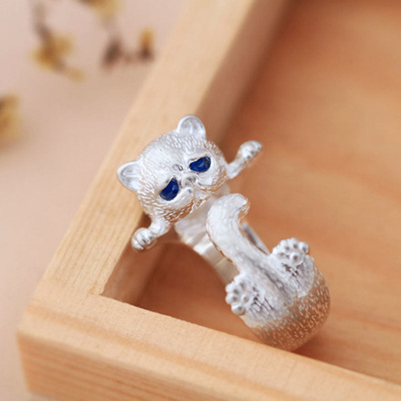 Alternate view: Women's cat open ring