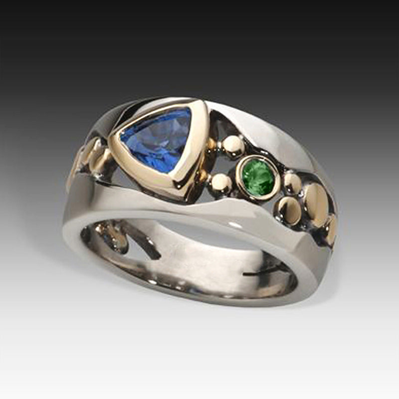 Women's blue sapphire 925 silver ring