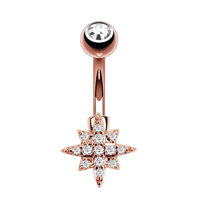 Women's rose gold zircon bee ring