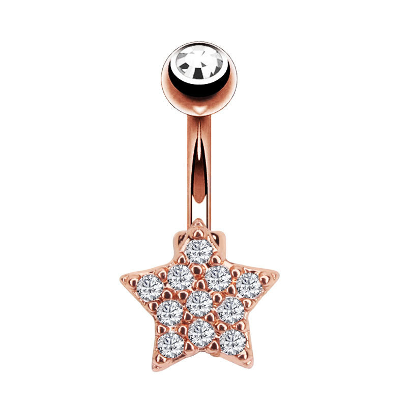 Women's rose gold zircon bee ring