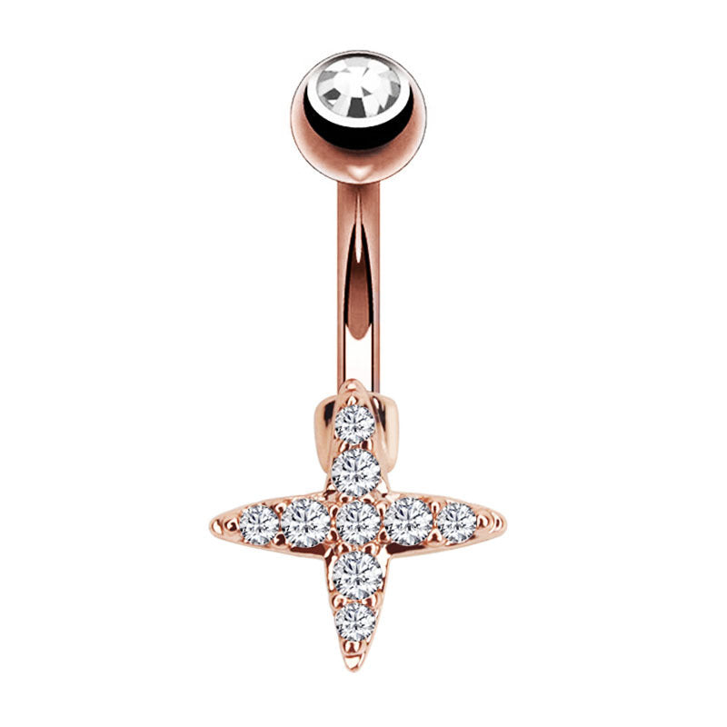 Women's rose gold zircon bee ring