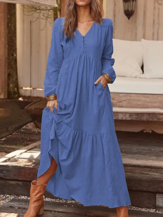 Women's dark blue swing dress