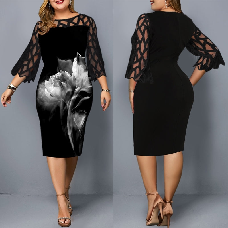 Women's floral plus dress