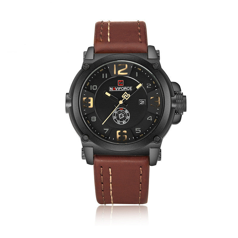 Alternate view: Men's quartz calendar watch