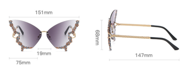 Alternate view: Women's diamond sunglasses