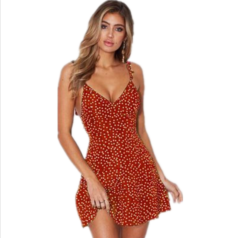 Women's red dress