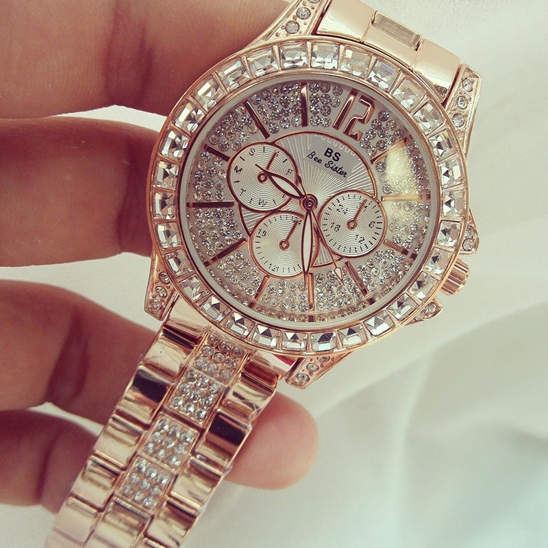 Square rhinestone bracelet watch - view 4
