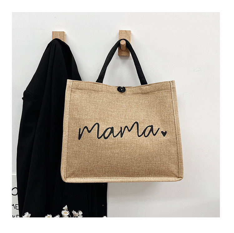 Alternate view: Women's linen shoulder bag