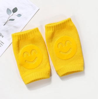 Boys yellow terry baby socks & knee pads