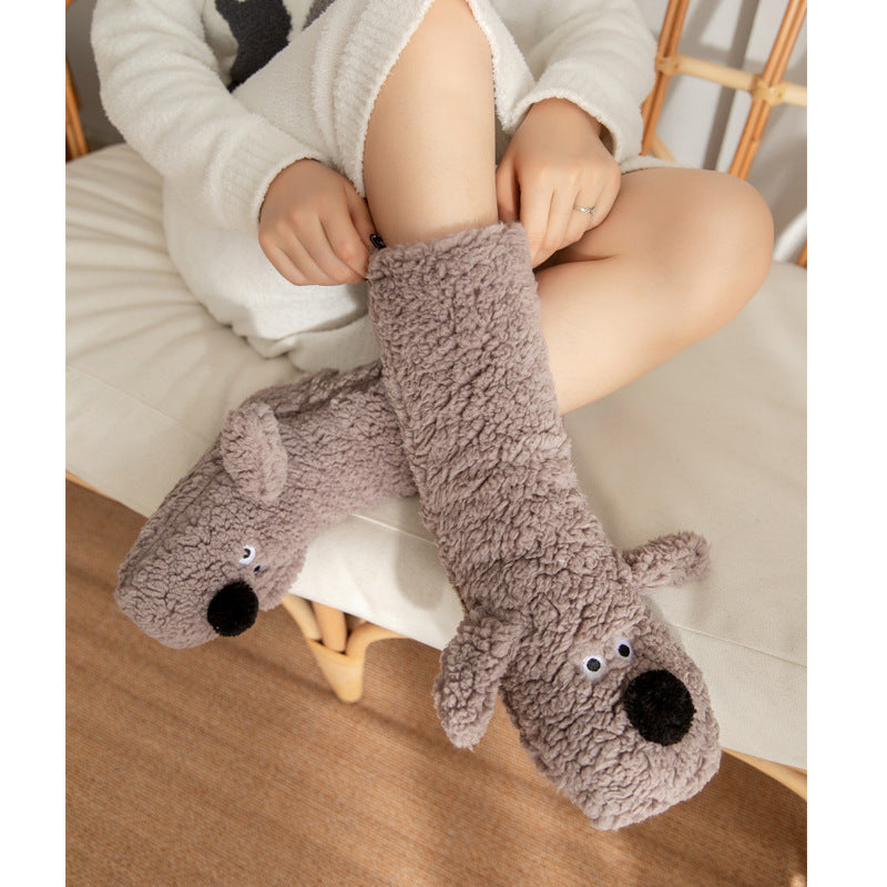 Cute Dog Plush Non-Slip Socks - view 6