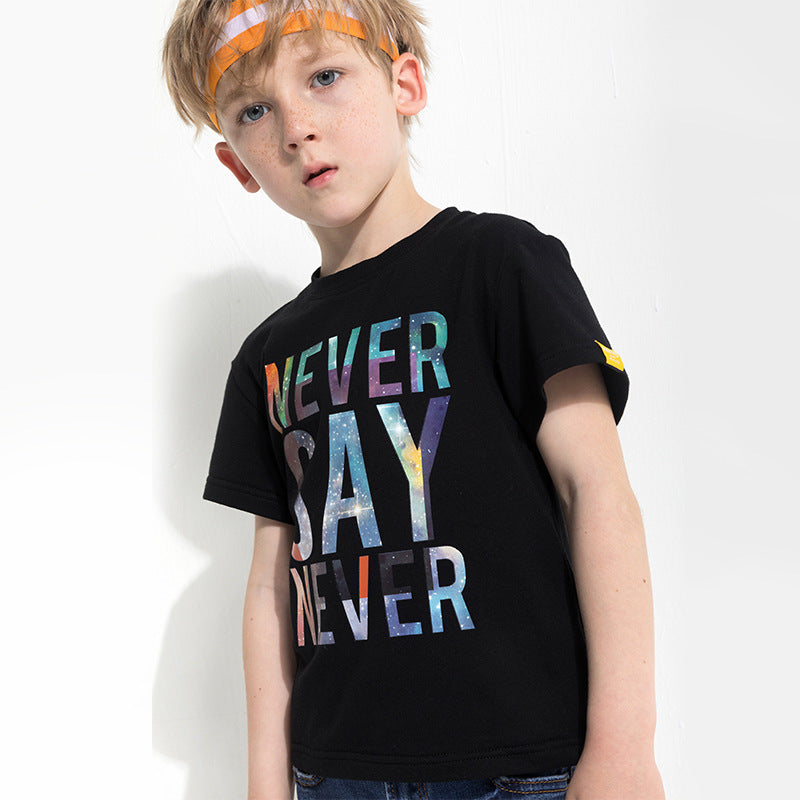 Boys letter print t-shirt