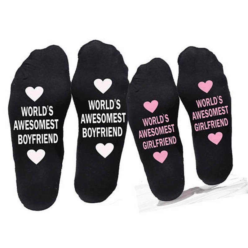Cotton Letter Print Socks - view 1