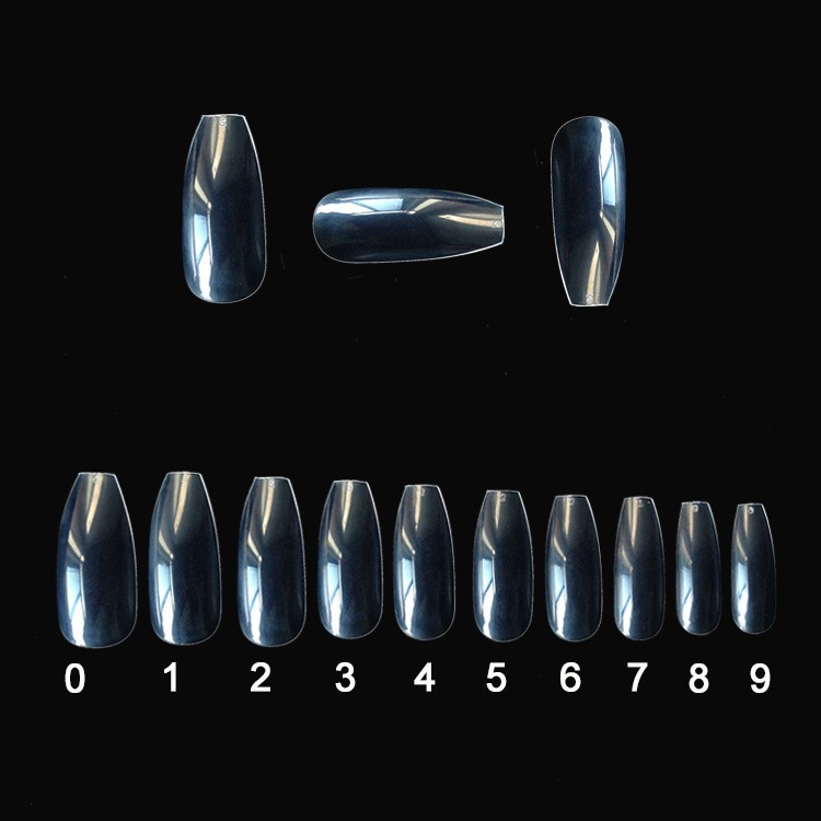 Unisex 500 pcs clear false nails