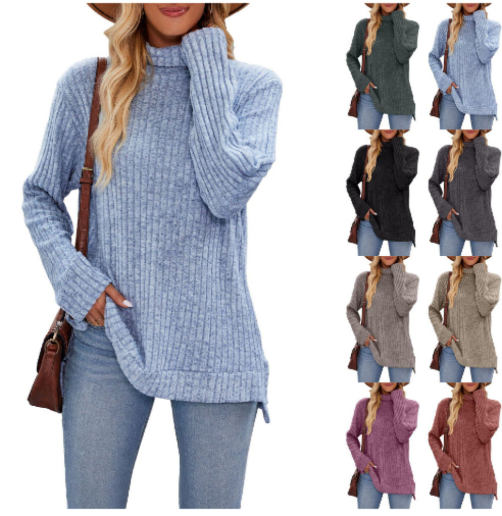 Women's high collar shirt