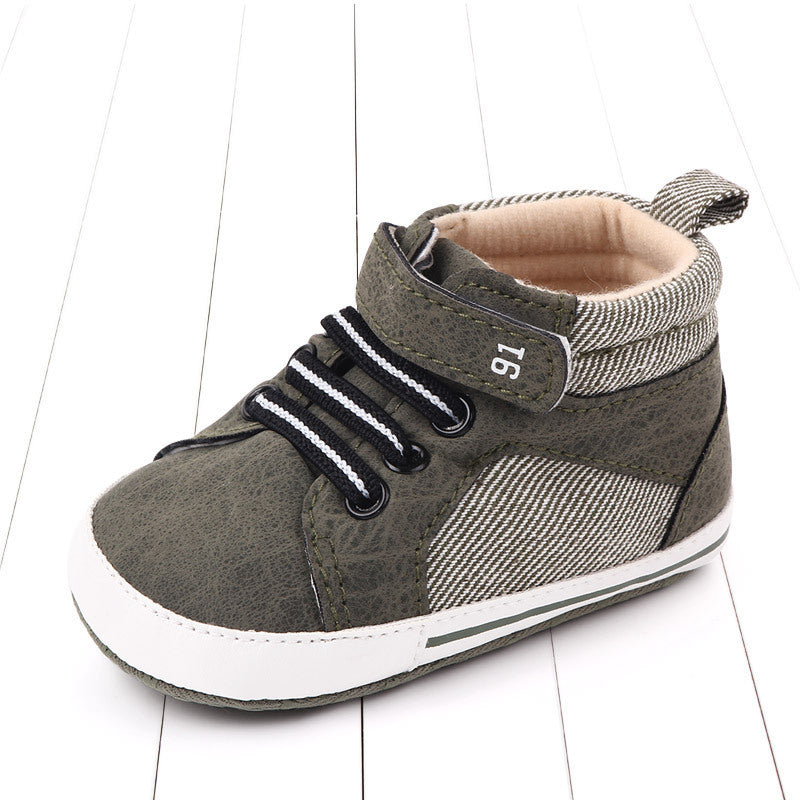 Boys green baby toddler shoes