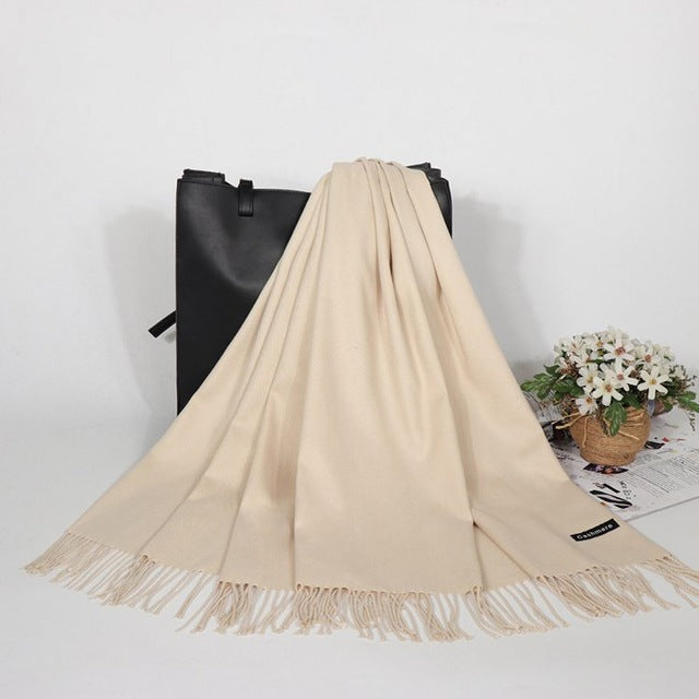 Women's winter cashmere scarf