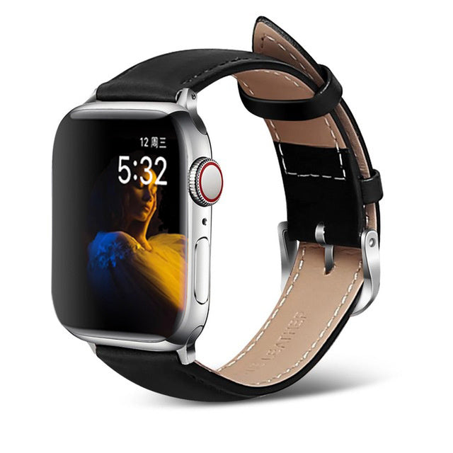 Unisex genuine leather watch strap