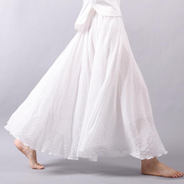 Women's white saia summer skirts