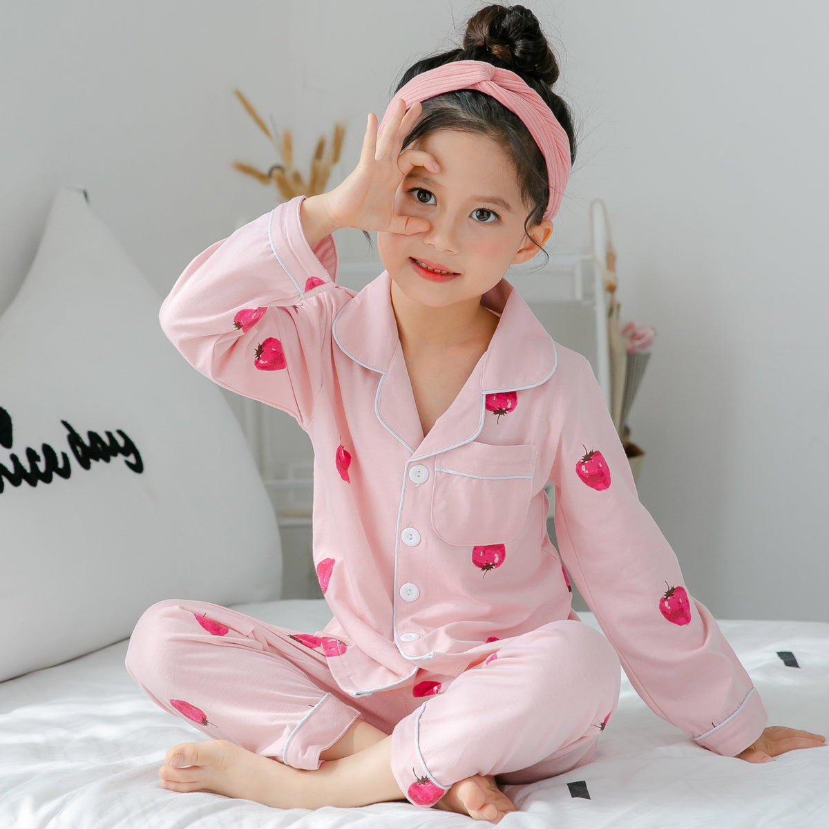 Girls cotton pajamas