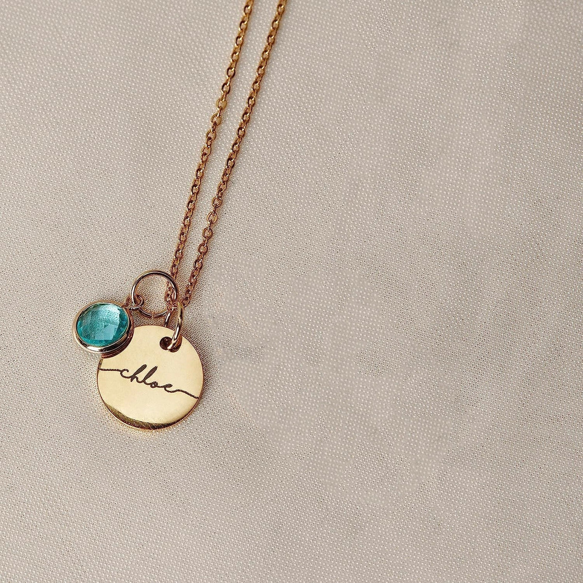Alternate view: Women's birthstone necklace
