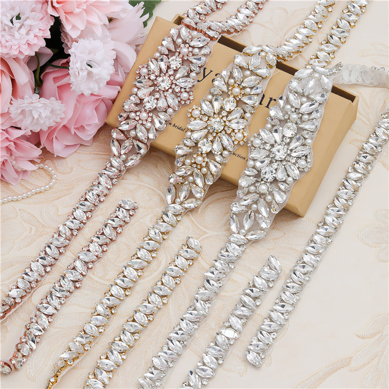 Women's rhinestone bridal belt