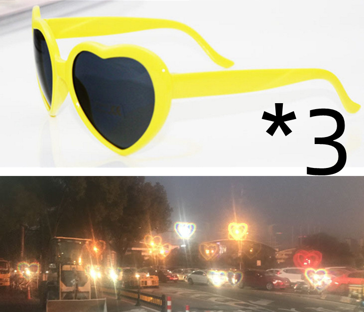 Women's heart light sunglasses
