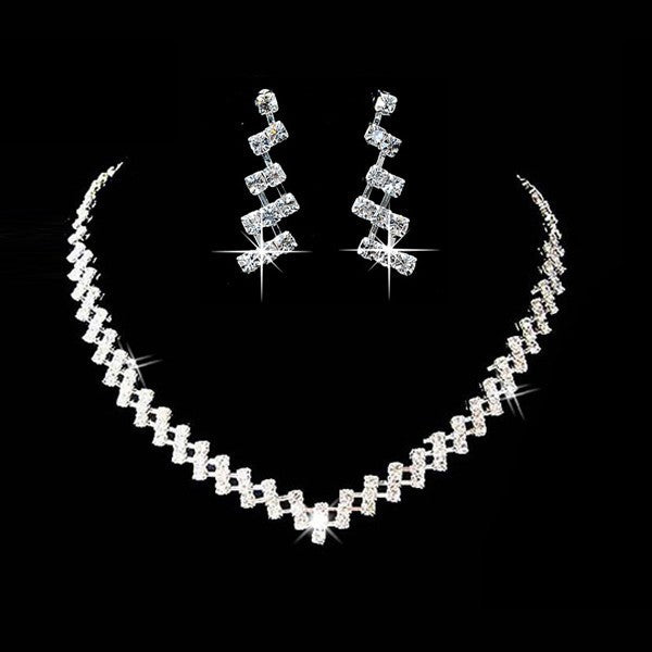 Women's rhinestone bridal 2 piece set