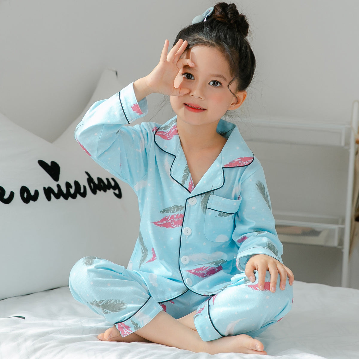 Girls cotton pajamas