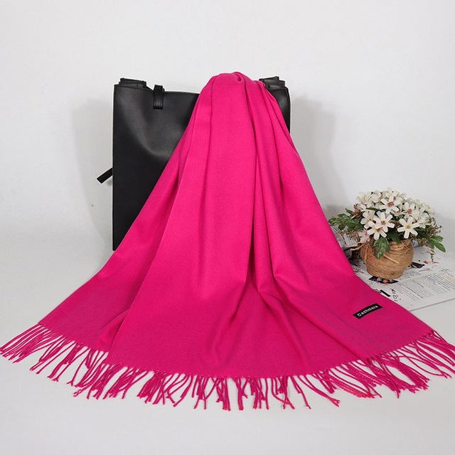 Women's winter cashmere scarf