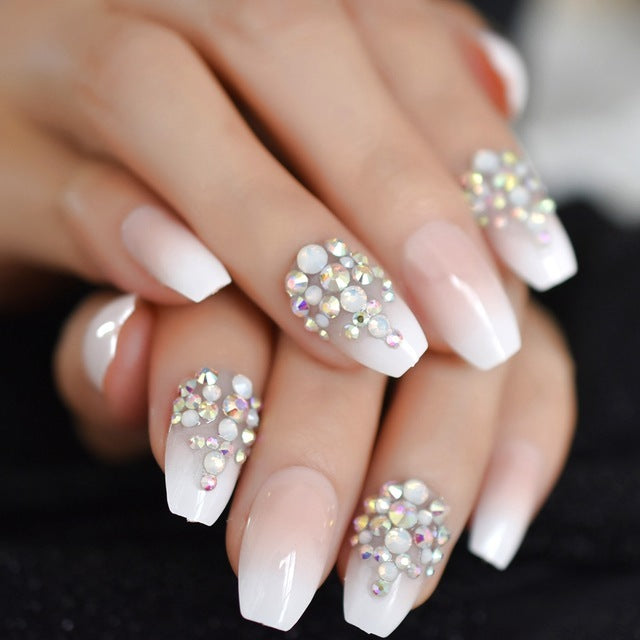 Women's metal false nails