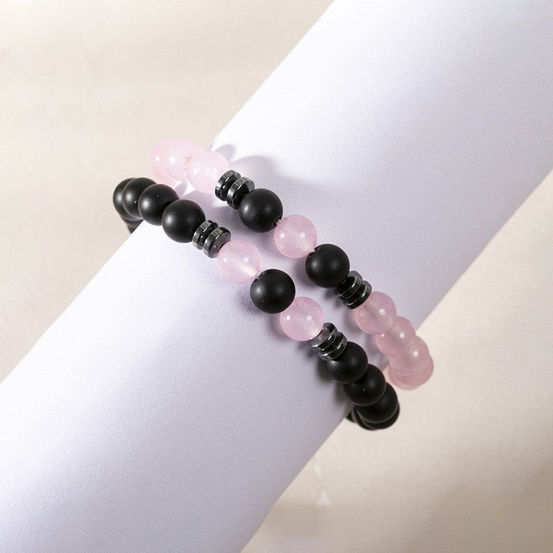 Unisex volcanic rock bracelet set