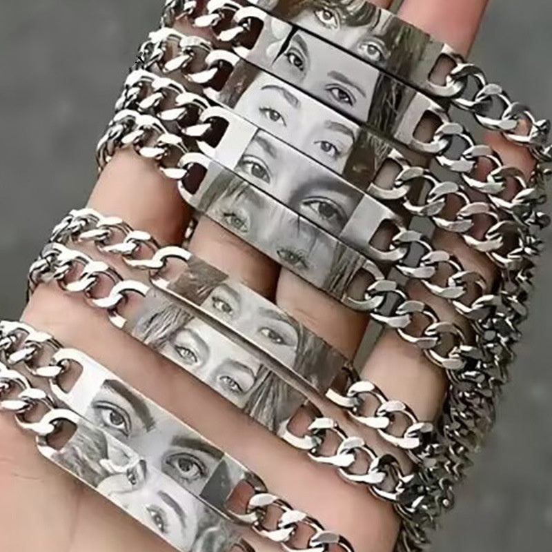 Alternate view: Unisex engraved bracelet
