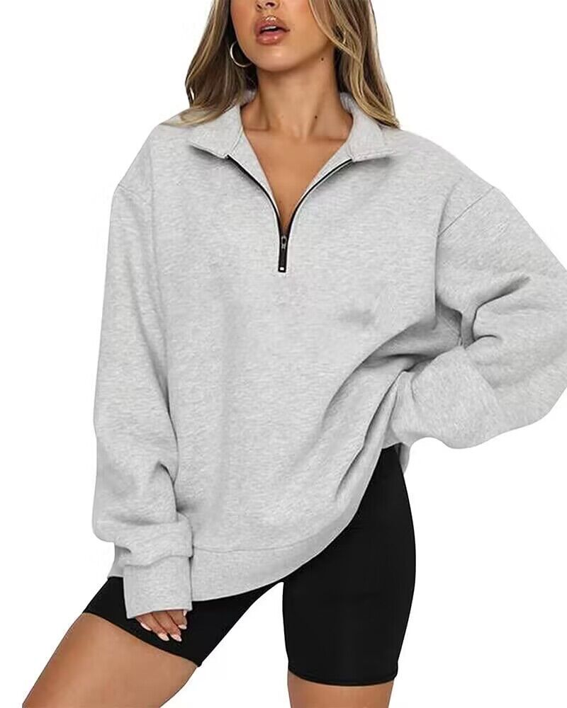 Women's ocean green zip sweatshirt