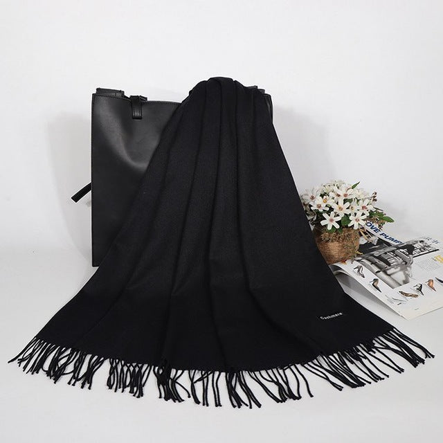 Women's winter cashmere scarf