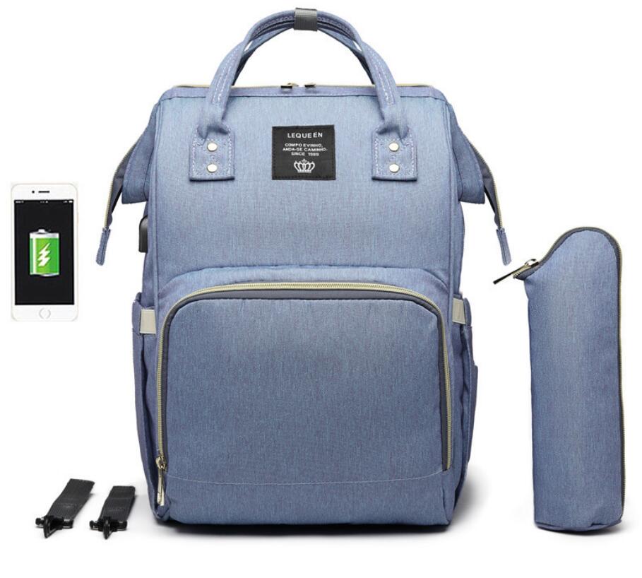 Unisex violet diaper bag backpack