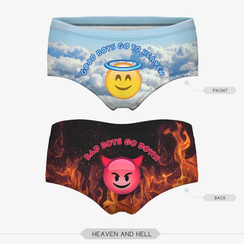 Women's 3D cat print panties