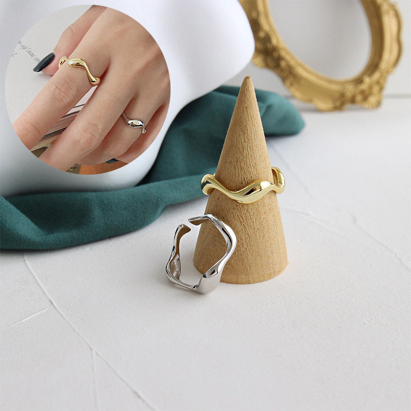 Women's S925 wavy ring