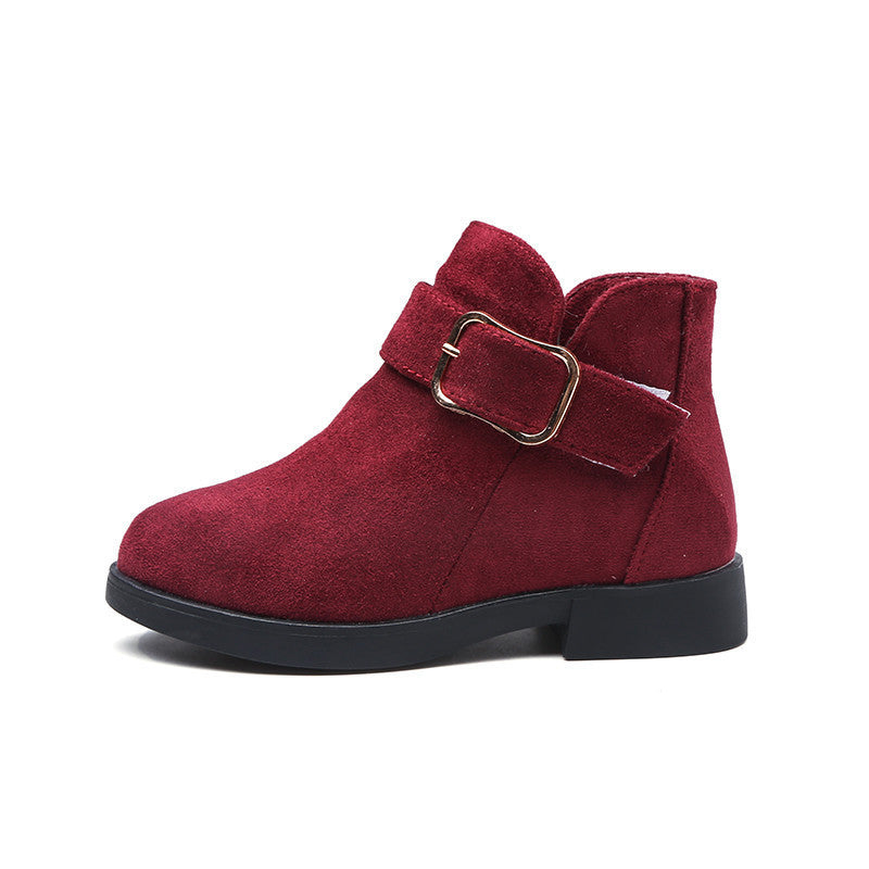 Kids suede leather boots