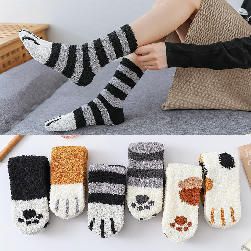 Coral Fleece House Socks - view 1