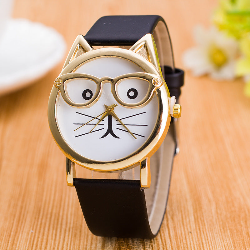 Kids black cartoon watch