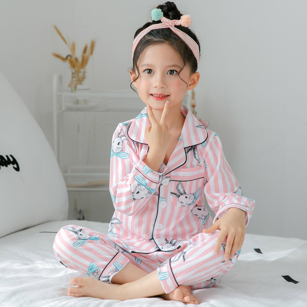Girls cotton pajamas