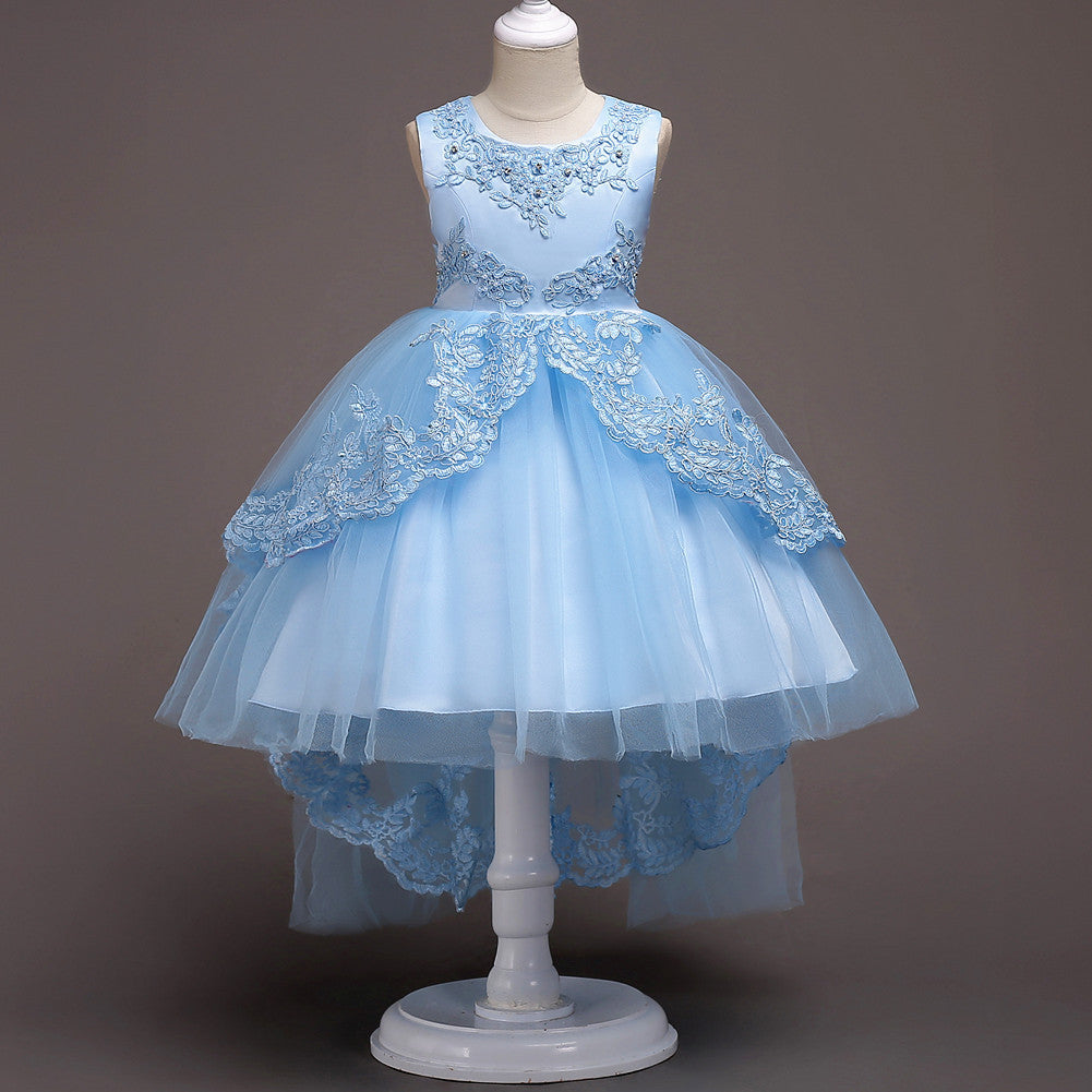 Girls light blue children's dresses