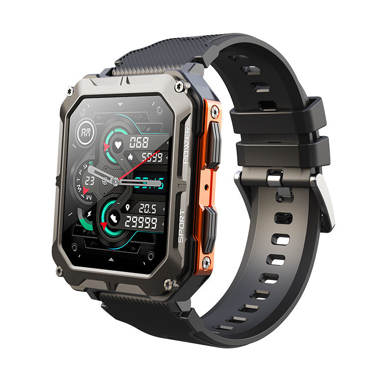Unisex orange bluetooth smart watch