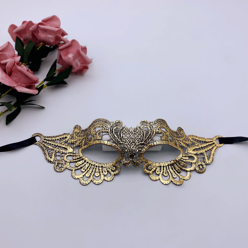 Alternate view: Women's golden lace mask