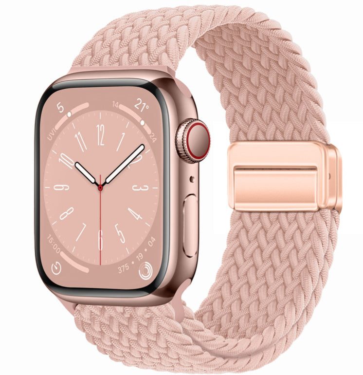 Unisex cream powder sand rose gold integrated watch band