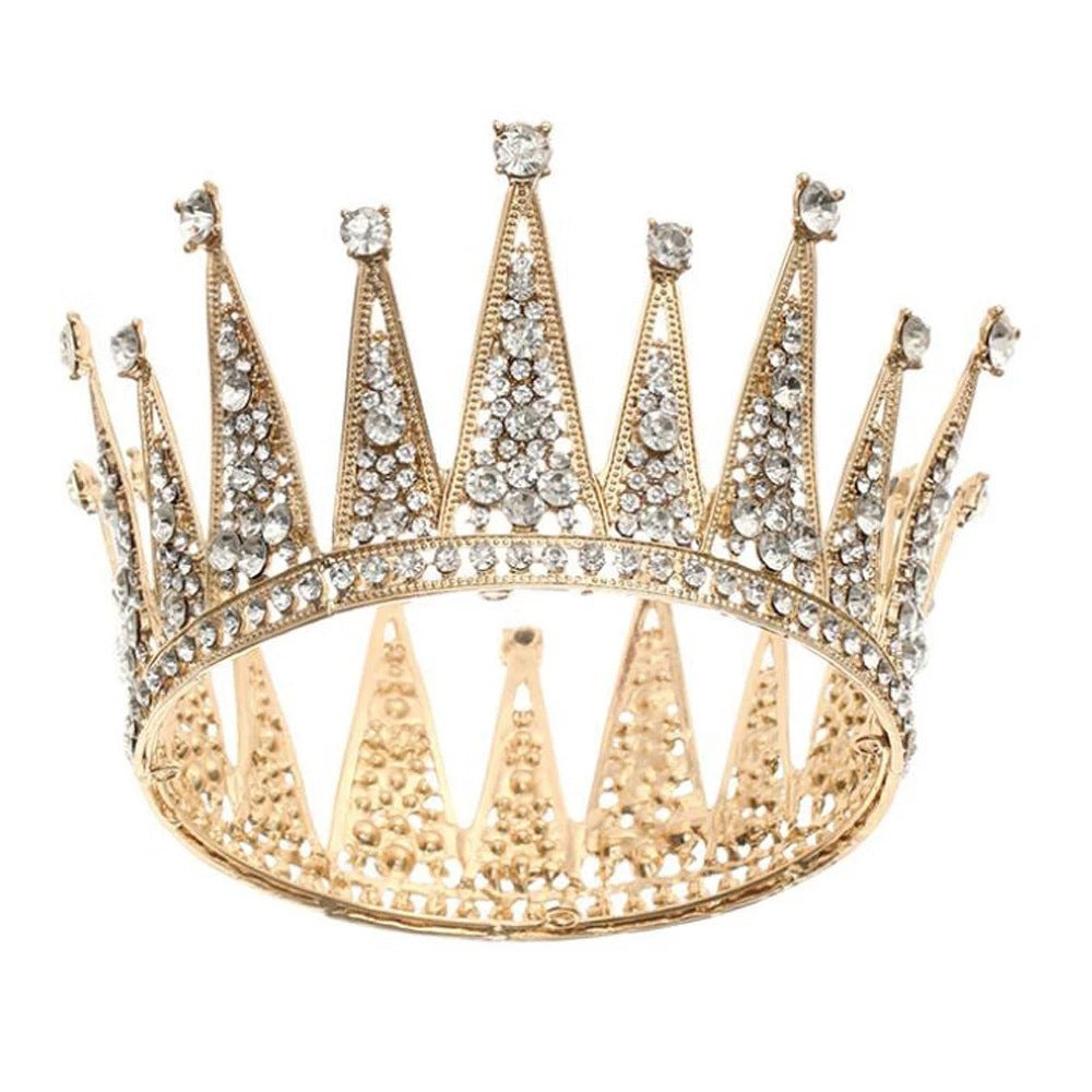 Women's hollow diamond bridal crown